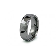 Faceted Tungsten Carbide Ring